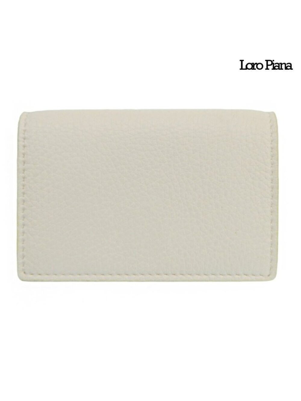 Loro Piana Trifold Wallet Leather Compact White